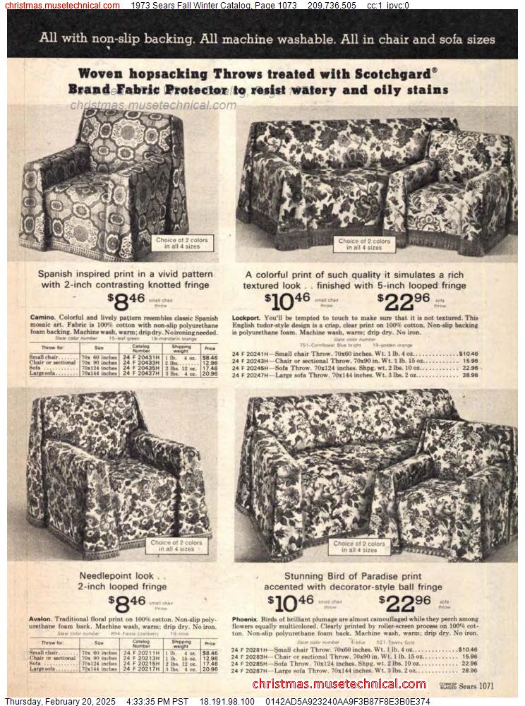 1973 Sears Fall Winter Catalog, Page 1073