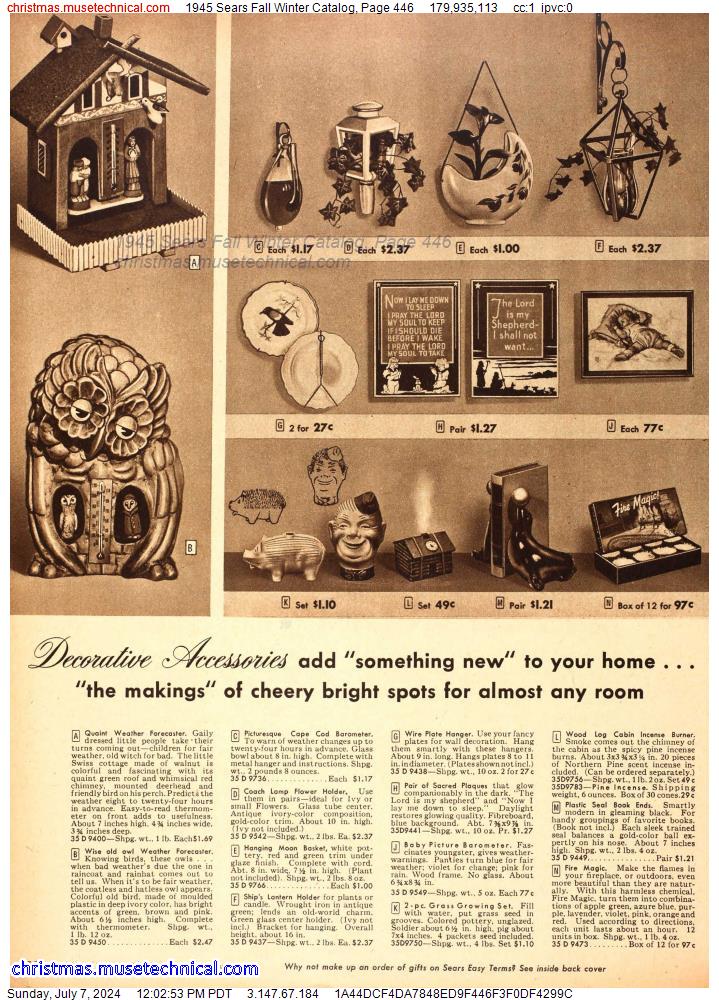 1945 Sears Fall Winter Catalog, Page 446
