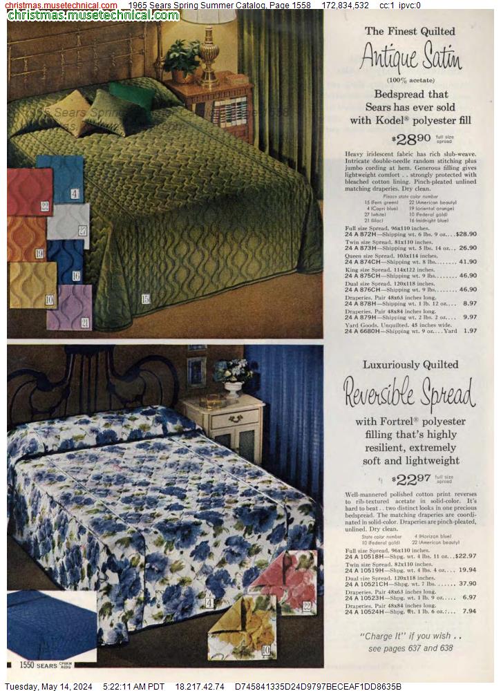 1965 Sears Spring Summer Catalog, Page 1558