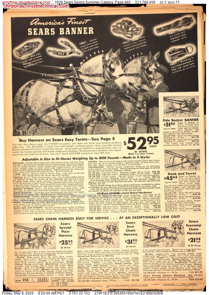 1939 Sears Spring Summer Catalog, Page 992