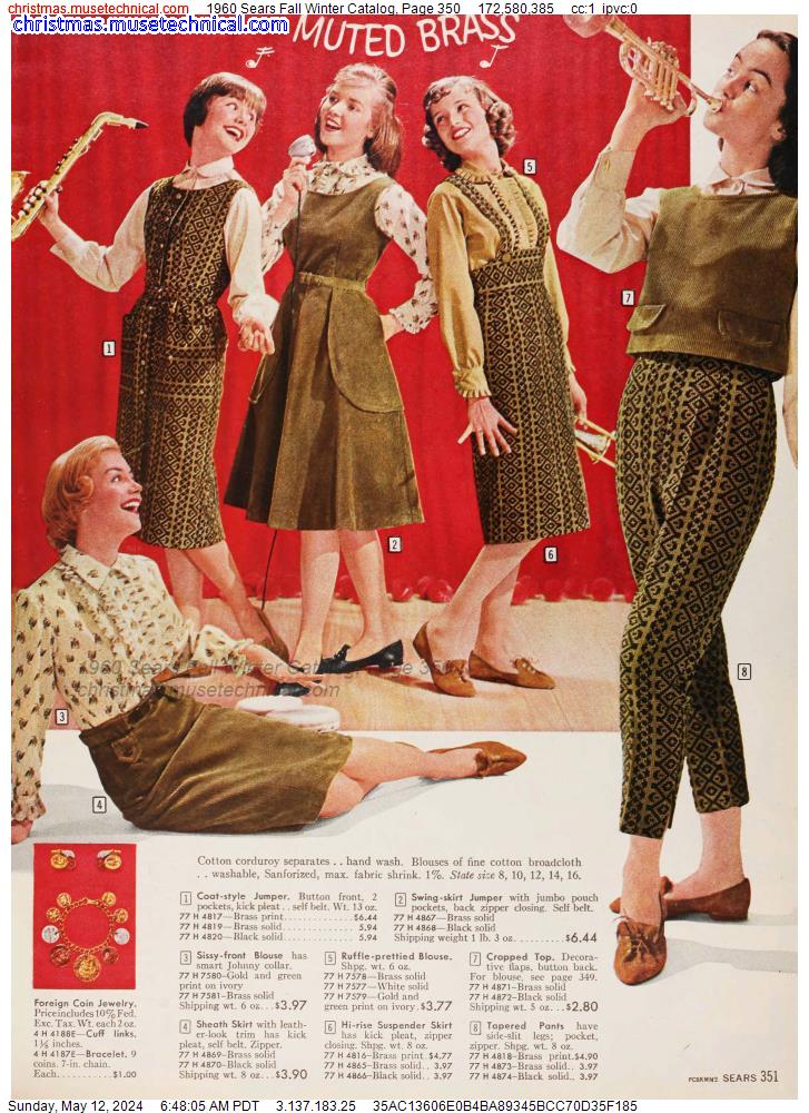 1960 Sears Fall Winter Catalog, Page 350