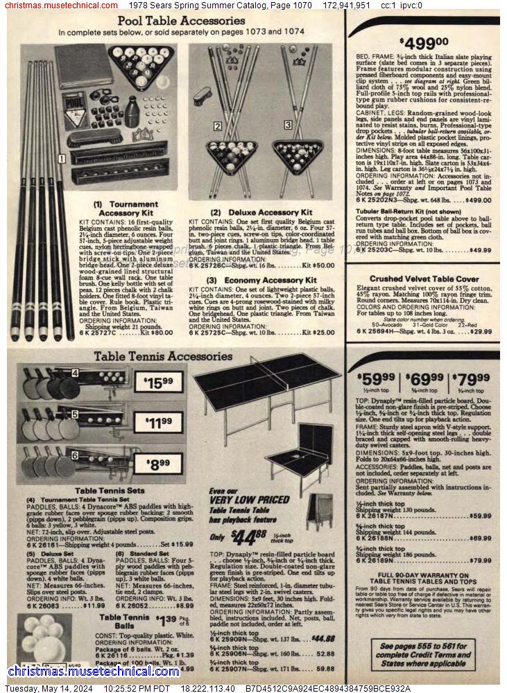 1978 Sears Spring Summer Catalog, Page 1070