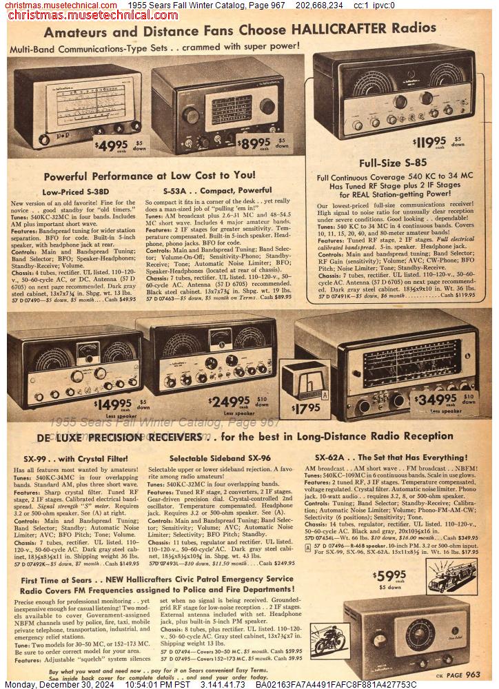 1955 Sears Fall Winter Catalog, Page 967