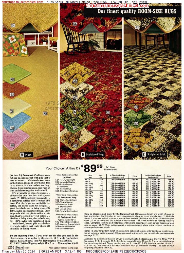 1975 Sears Fall Winter Catalog, Page 1256