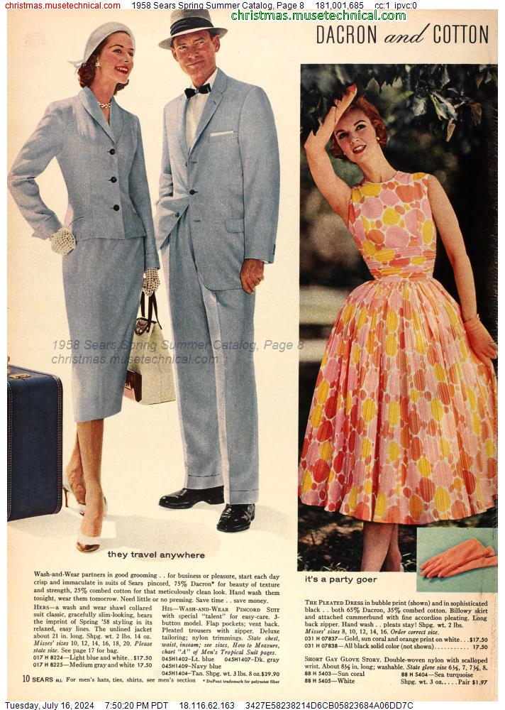 1958 Sears Spring Summer Catalog, Page 8