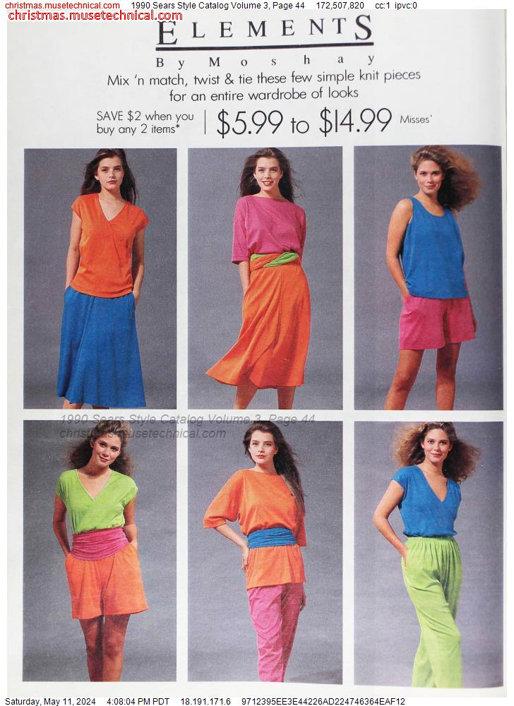 1990 Sears Style Catalog Volume 3, Page 44
