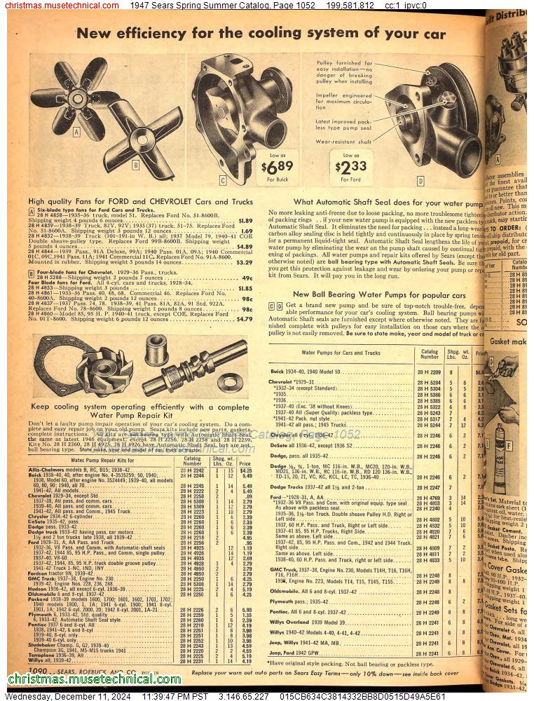 1947 Sears Spring Summer Catalog, Page 1052