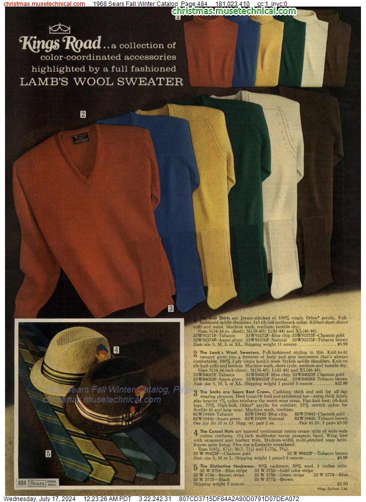 1968 Sears Fall Winter Catalog, Page 484
