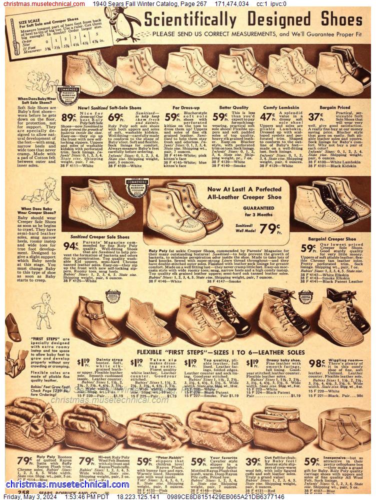 1940 Sears Fall Winter Catalog, Page 267