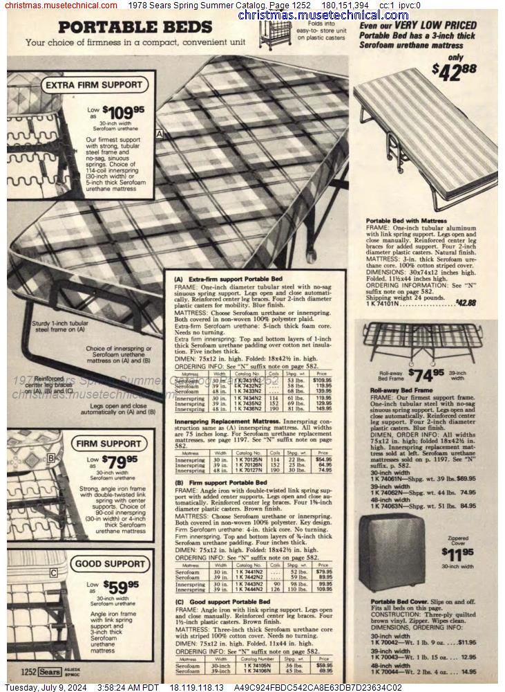 1978 Sears Spring Summer Catalog, Page 1252