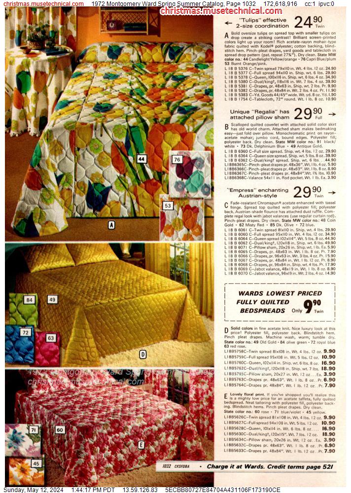 1972 Montgomery Ward Spring Summer Catalog, Page 1032