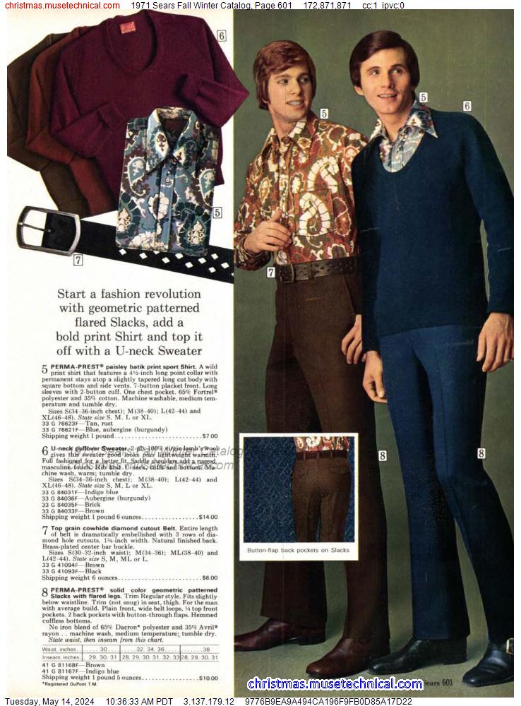 1971 Sears Fall Winter Catalog, Page 601