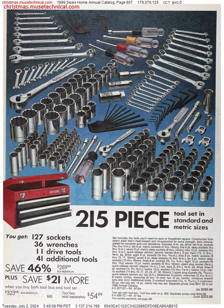 1989 Sears Home Annual Catalog, Page 657