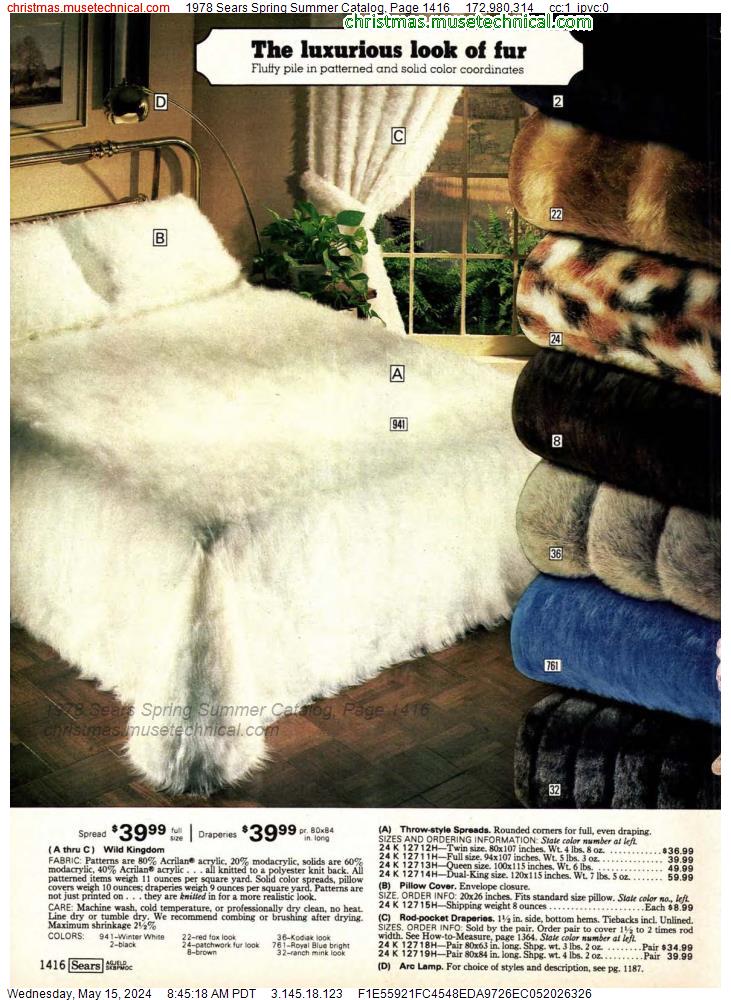 1978 Sears Spring Summer Catalog, Page 1416