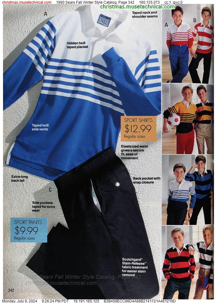 1990 Sears Fall Winter Style Catalog, Page 342