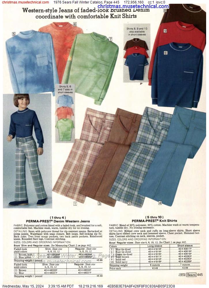 1976 Sears Fall Winter Catalog, Page 445
