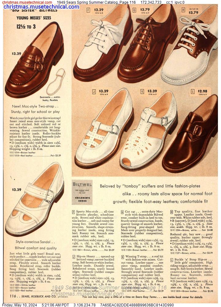 1949 Sears Spring Summer Catalog, Page 116