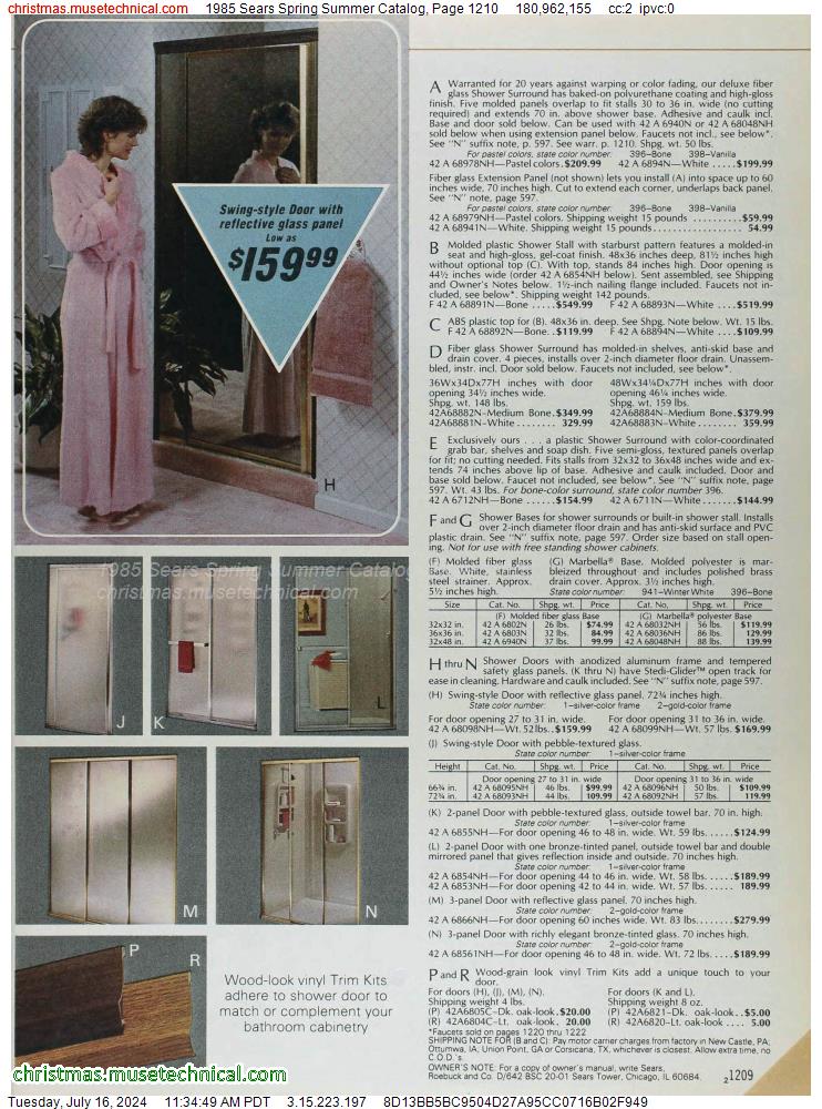 1985 Sears Spring Summer Catalog, Page 1210