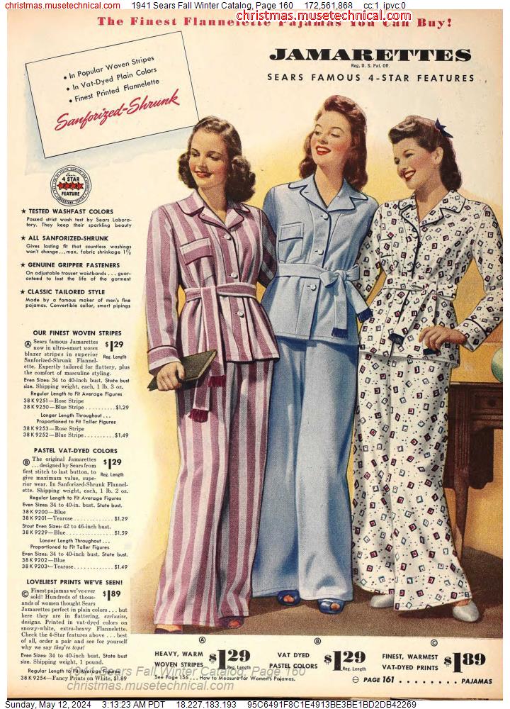 1941 Sears Fall Winter Catalog, Page 160