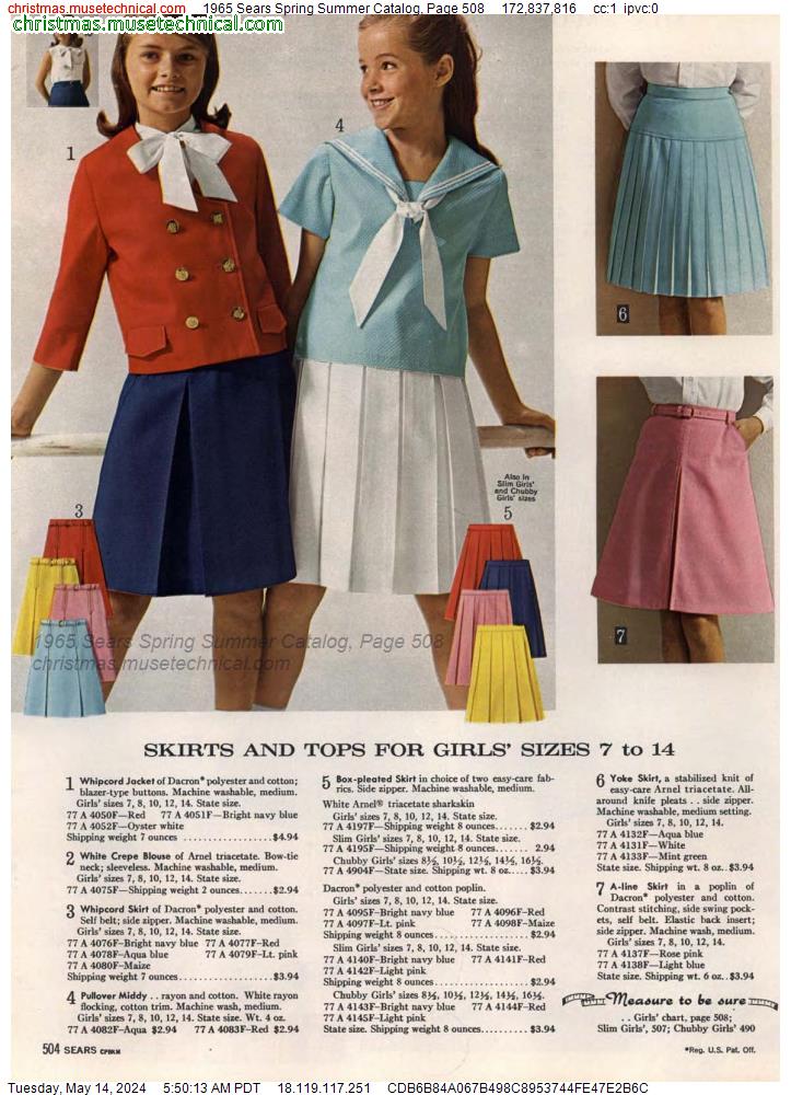 1965 Sears Spring Summer Catalog, Page 508