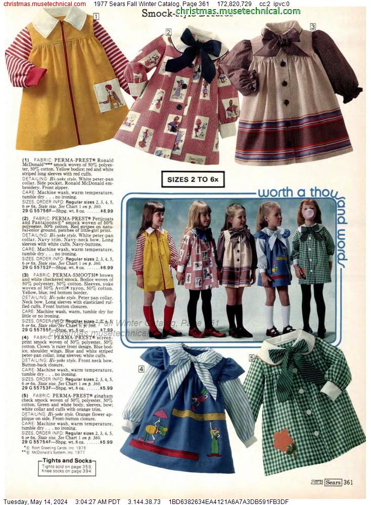 1977 Sears Fall Winter Catalog, Page 361