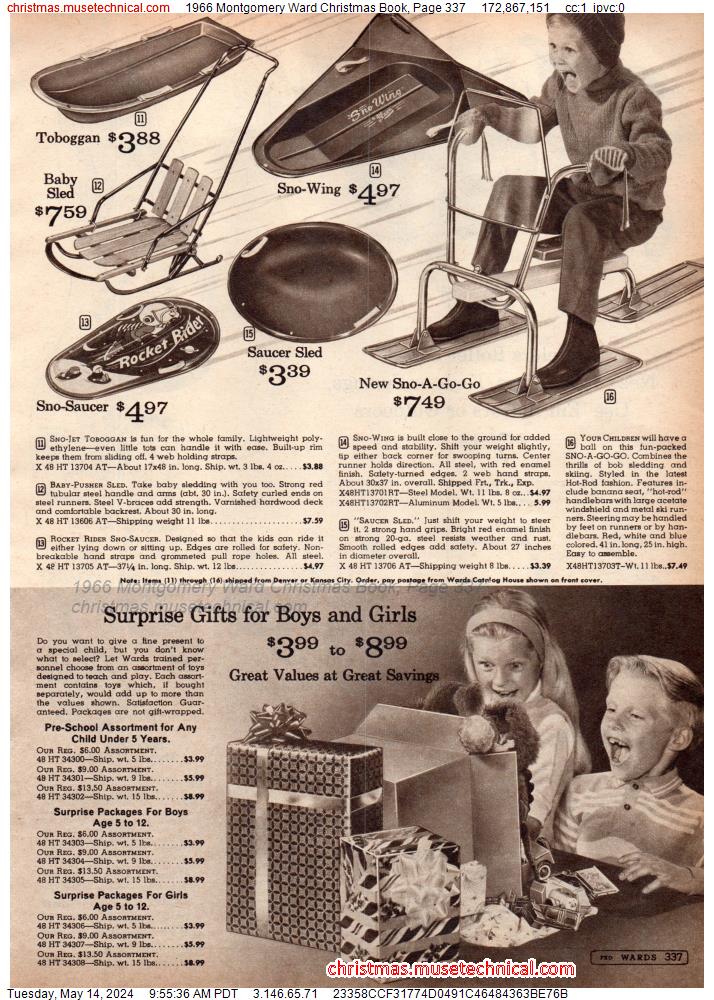 1966 Montgomery Ward Christmas Book, Page 337