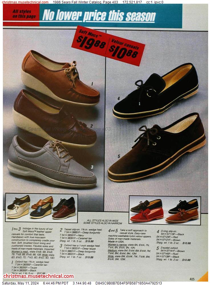 1986 Sears Fall Winter Catalog, Page 403