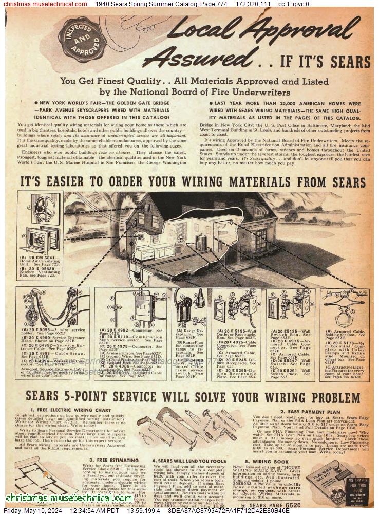 1940 Sears Spring Summer Catalog, Page 774