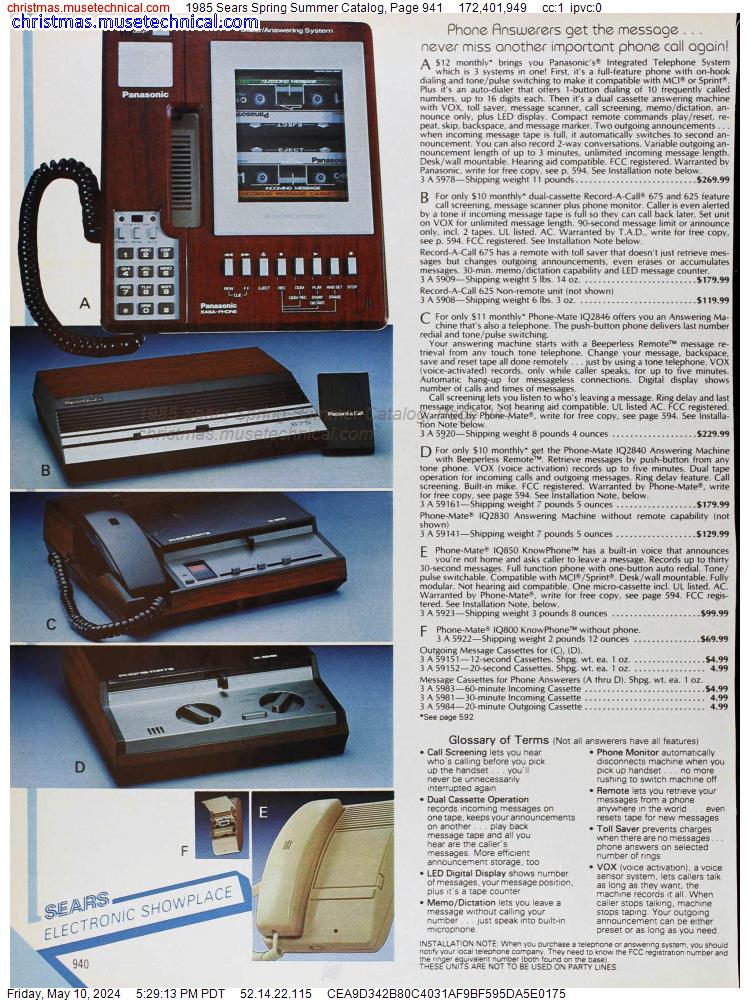 1985 Sears Spring Summer Catalog, Page 941