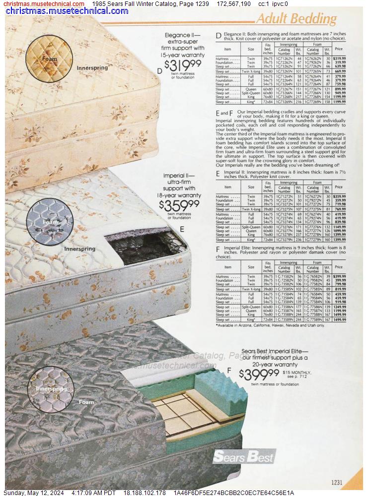 1985 Sears Fall Winter Catalog, Page 1239