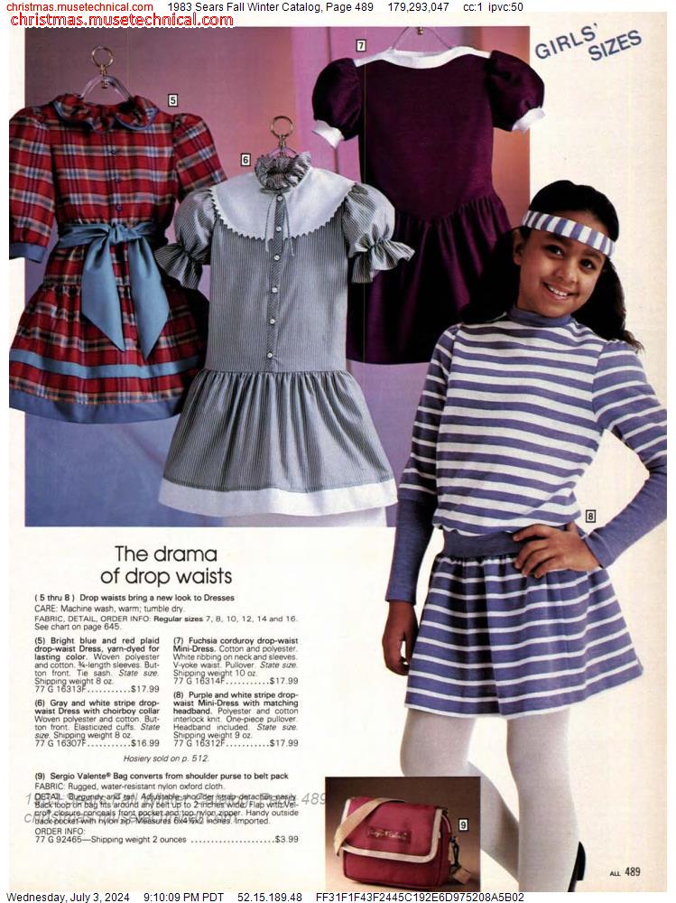 1983 Sears Fall Winter Catalog, Page 489