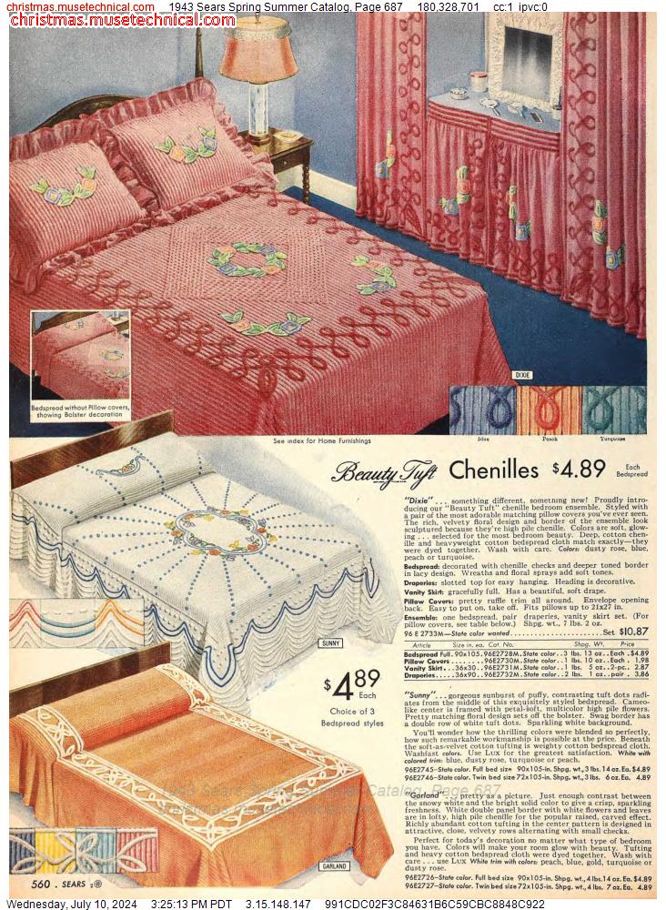 1943 Sears Spring Summer Catalog, Page 687