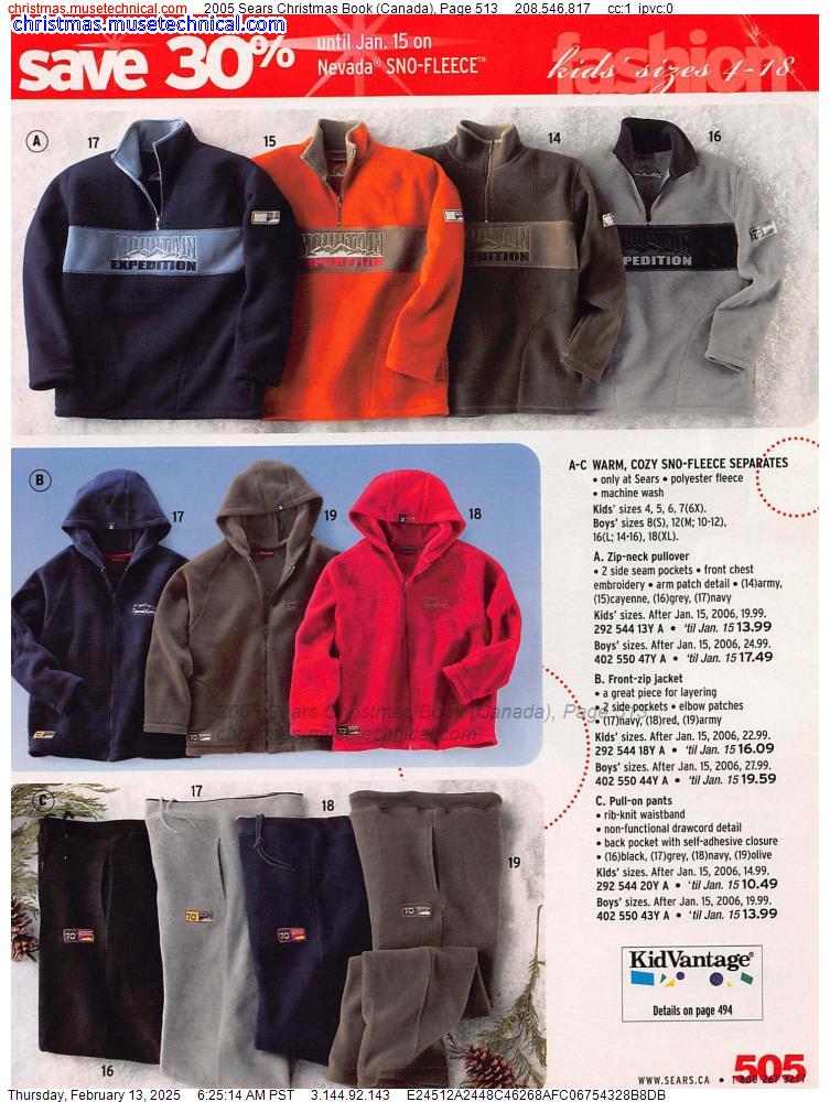 2005 Sears Christmas Book (Canada), Page 513