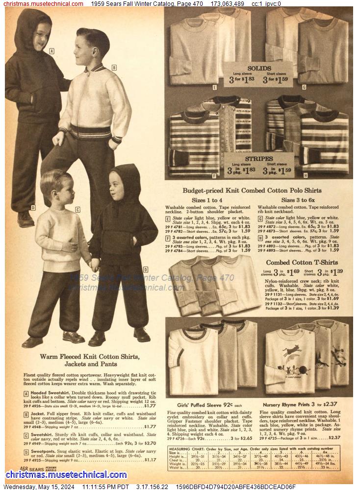1959 Sears Fall Winter Catalog, Page 470