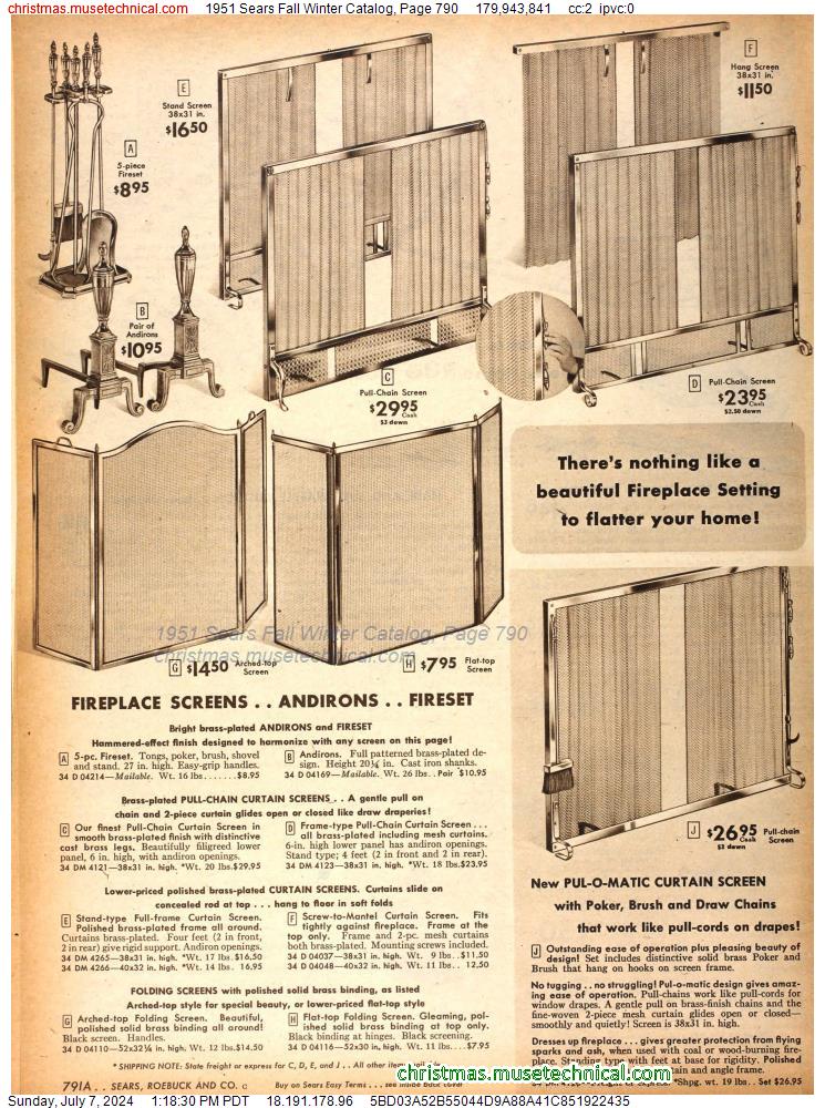 1951 Sears Fall Winter Catalog, Page 790