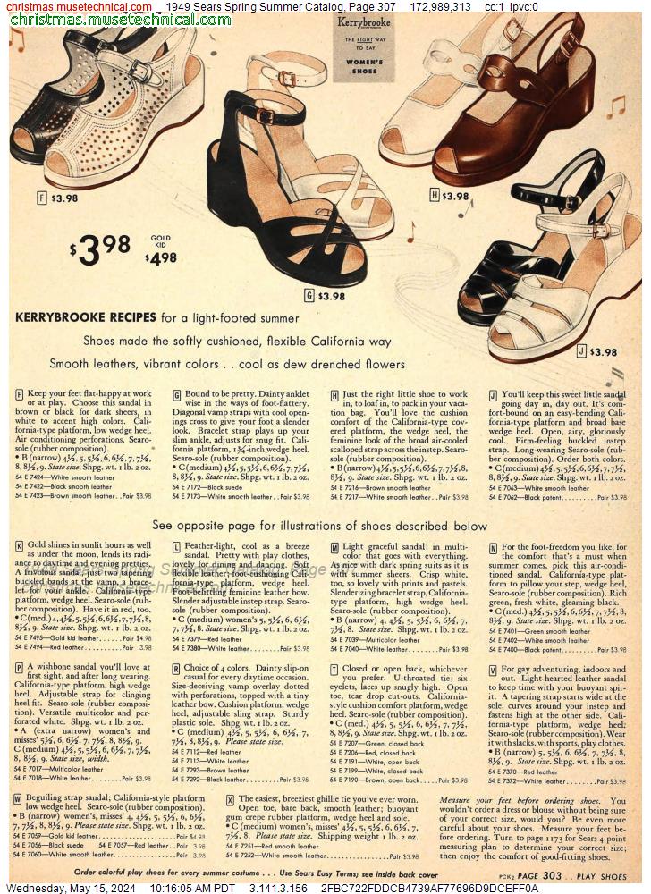 1949 Sears Spring Summer Catalog, Page 307