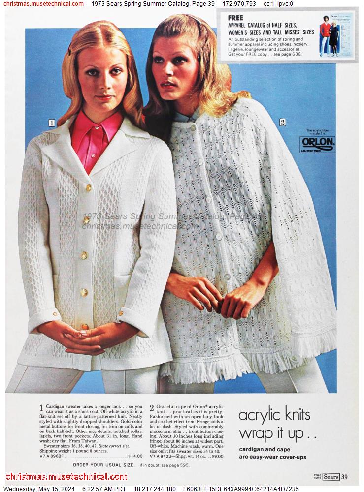 1973 Sears Spring Summer Catalog, Page 39