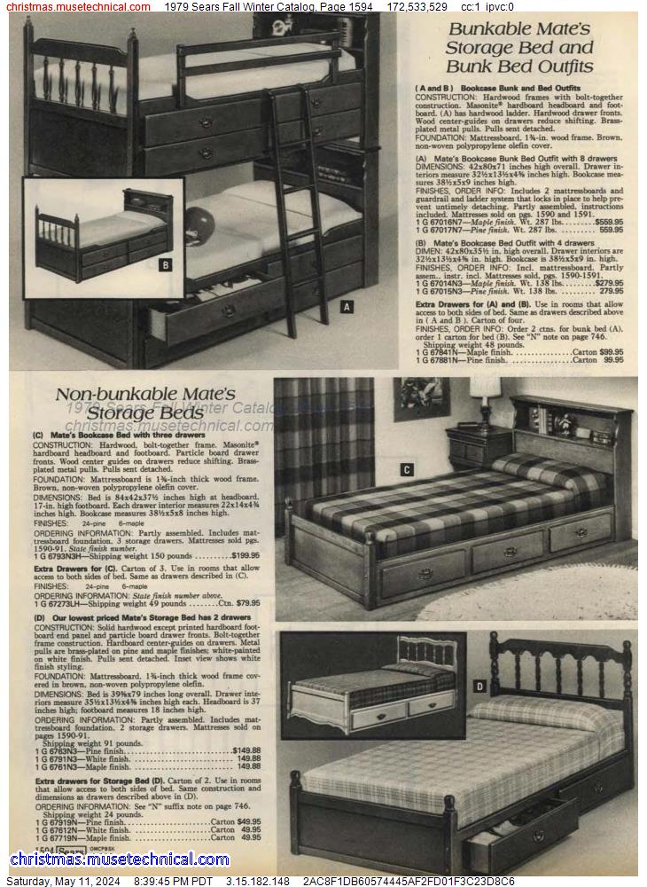 1979 Sears Fall Winter Catalog, Page 1594
