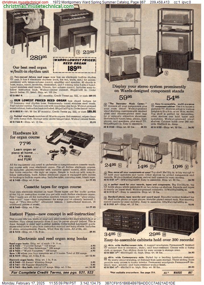 1972 Montgomery Ward Spring Summer Catalog, Page 867