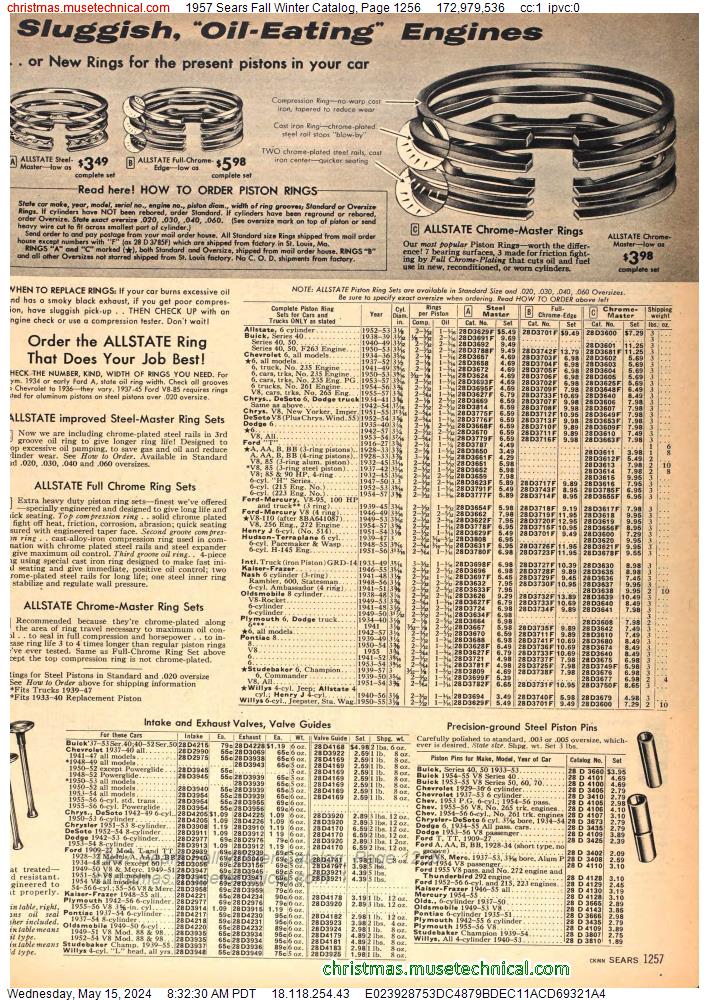 1957 Sears Fall Winter Catalog, Page 1256