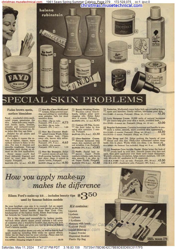 1961 Sears Spring Summer Catalog, Page 279