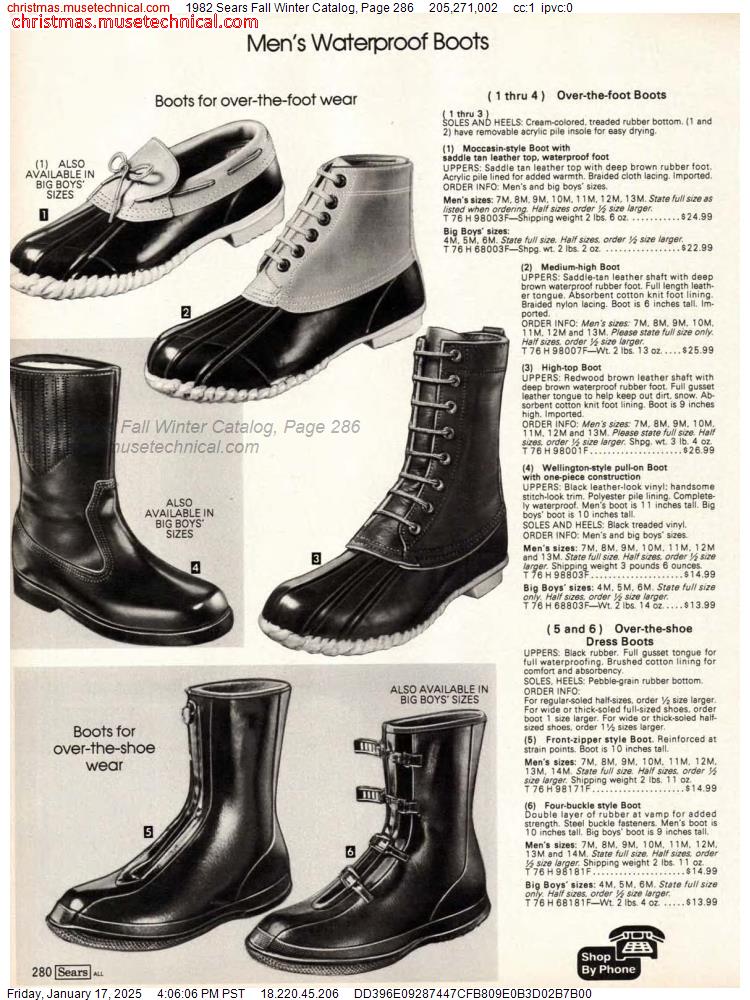 1982 Sears Fall Winter Catalog, Page 286