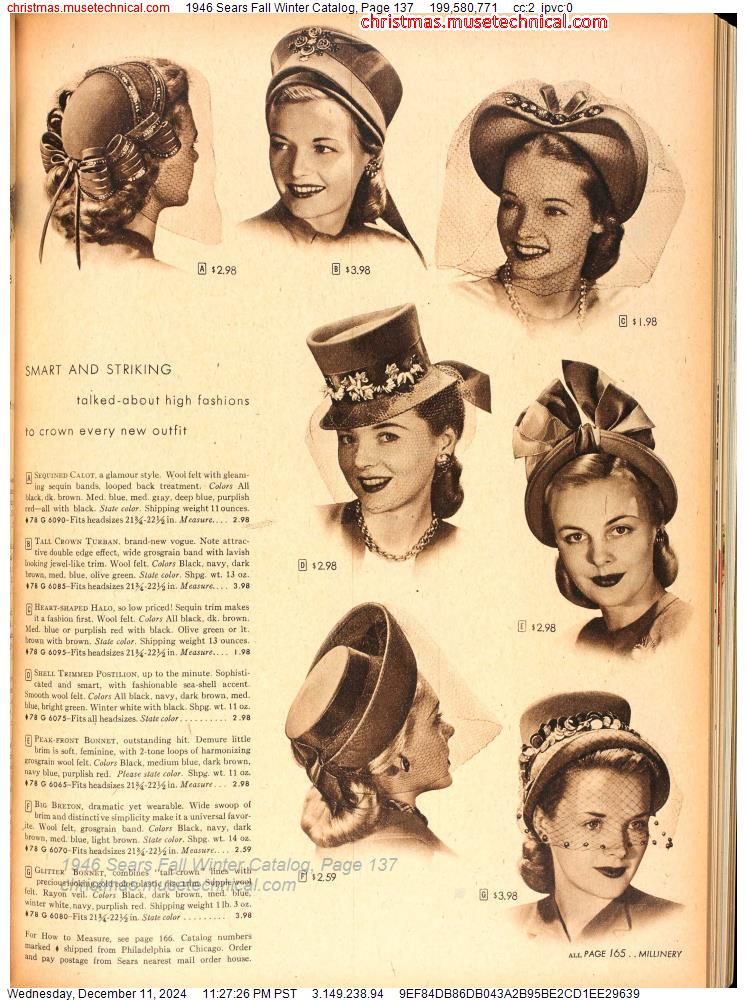 1946 Sears Fall Winter Catalog, Page 137