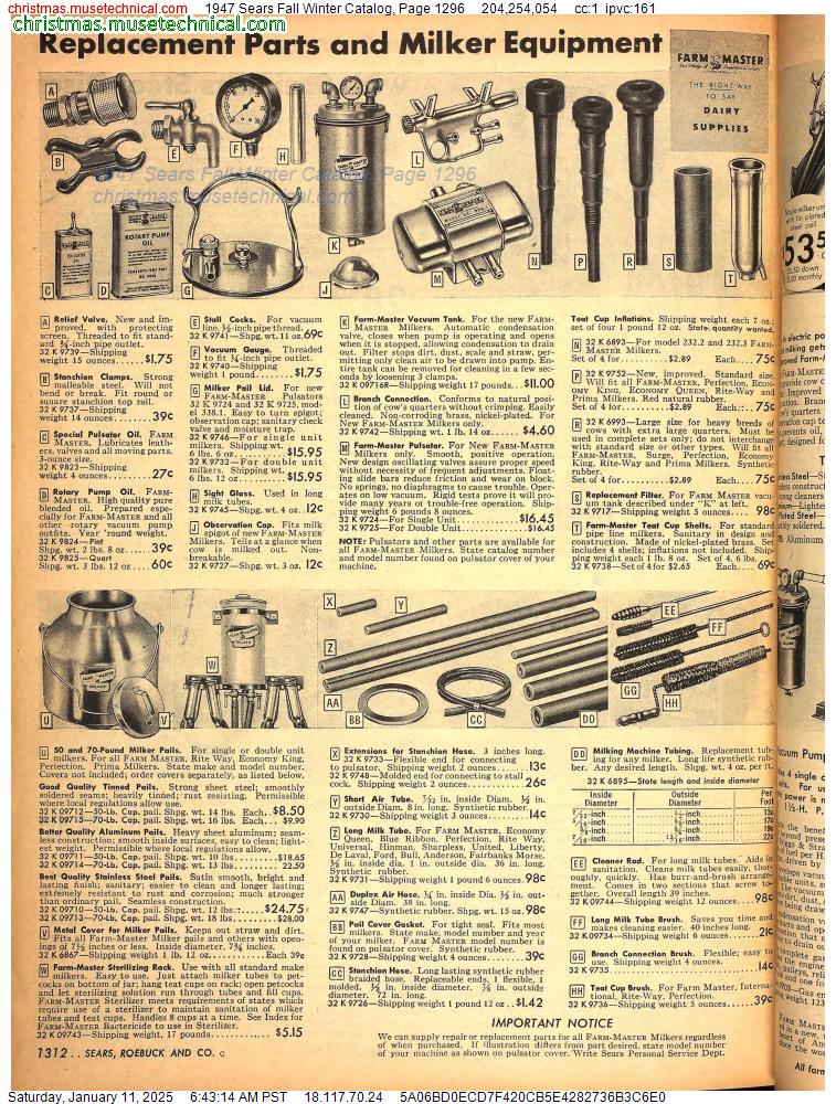 1947 Sears Fall Winter Catalog, Page 1296