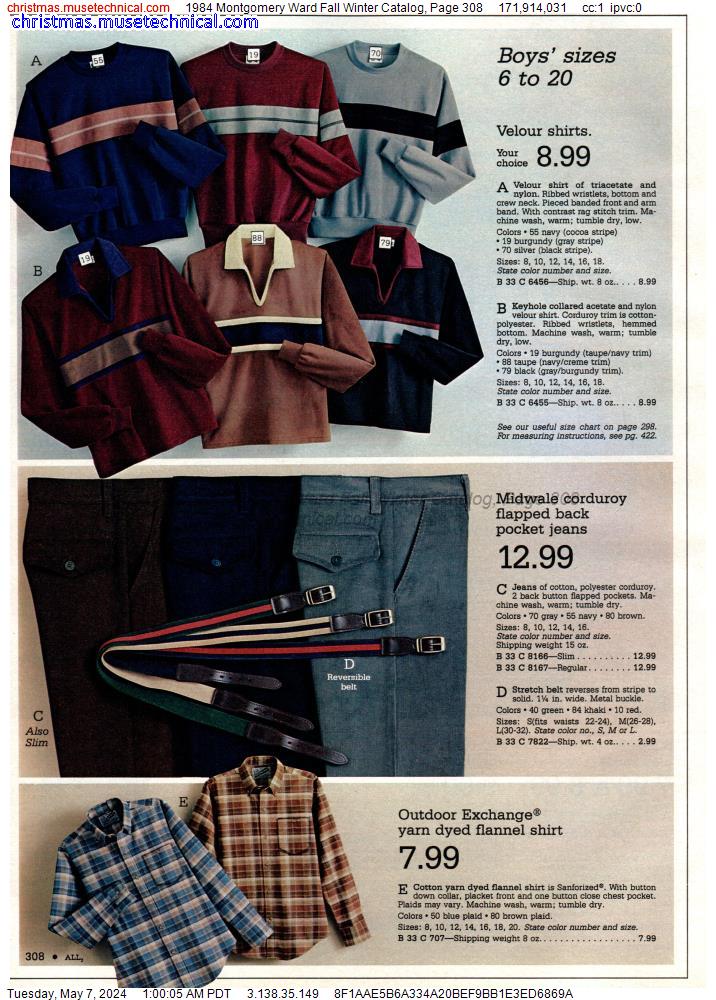 1984 Montgomery Ward Fall Winter Catalog, Page 308