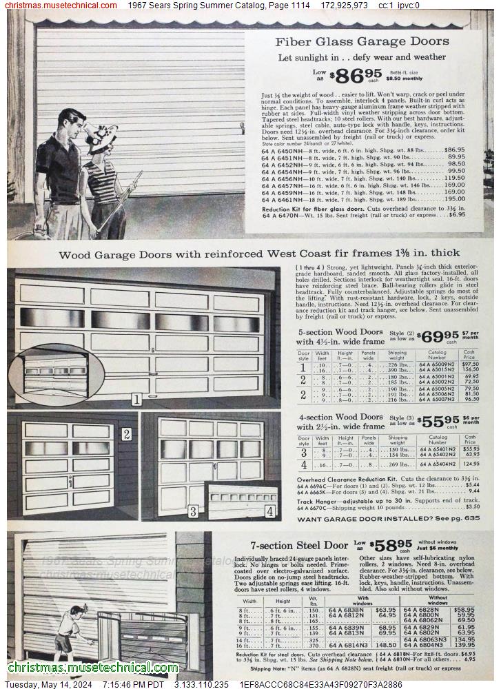 1967 Sears Spring Summer Catalog, Page 1114