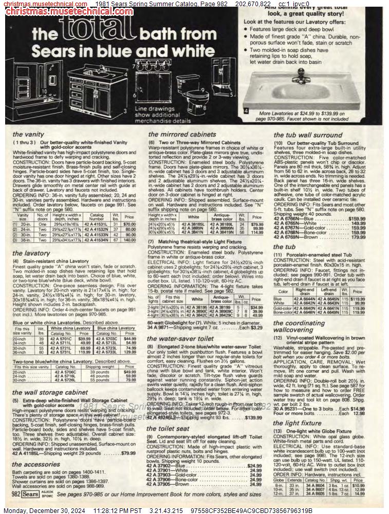 1981 Sears Spring Summer Catalog, Page 982