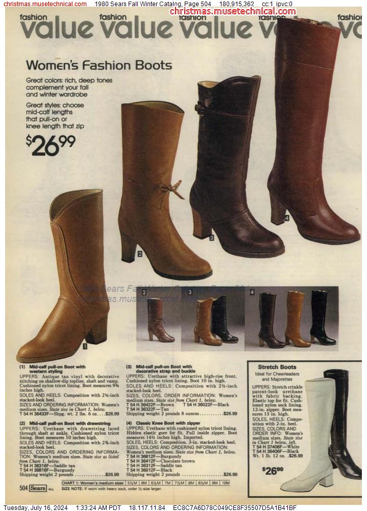 1980 Sears Fall Winter Catalog, Page 504