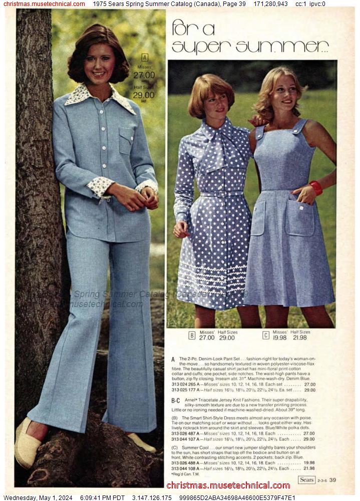 1975 Sears Spring Summer Catalog (Canada), Page 39