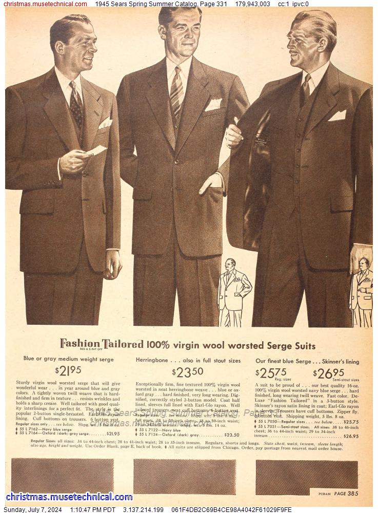 1945 Sears Spring Summer Catalog, Page 331